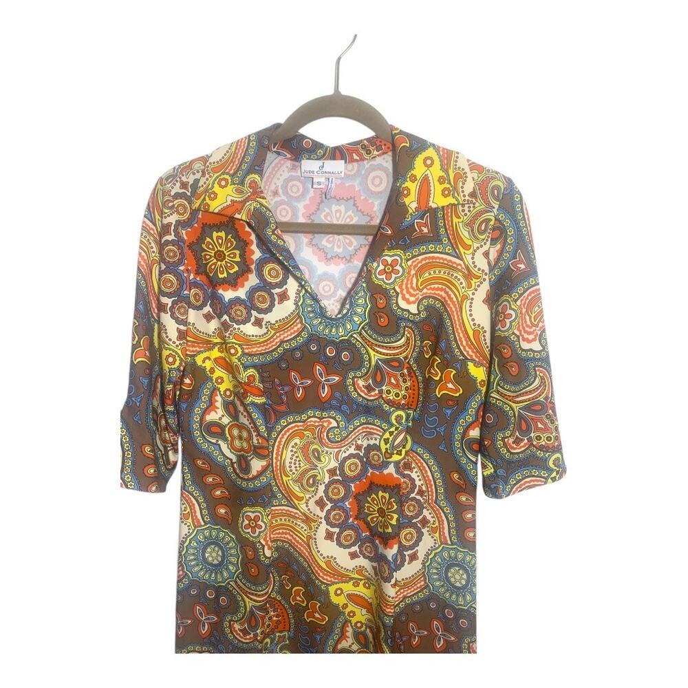 Jude Connally Michelle‎ Medallion Print Dress Dress sz S (2-4) - Picture 3 of 4
